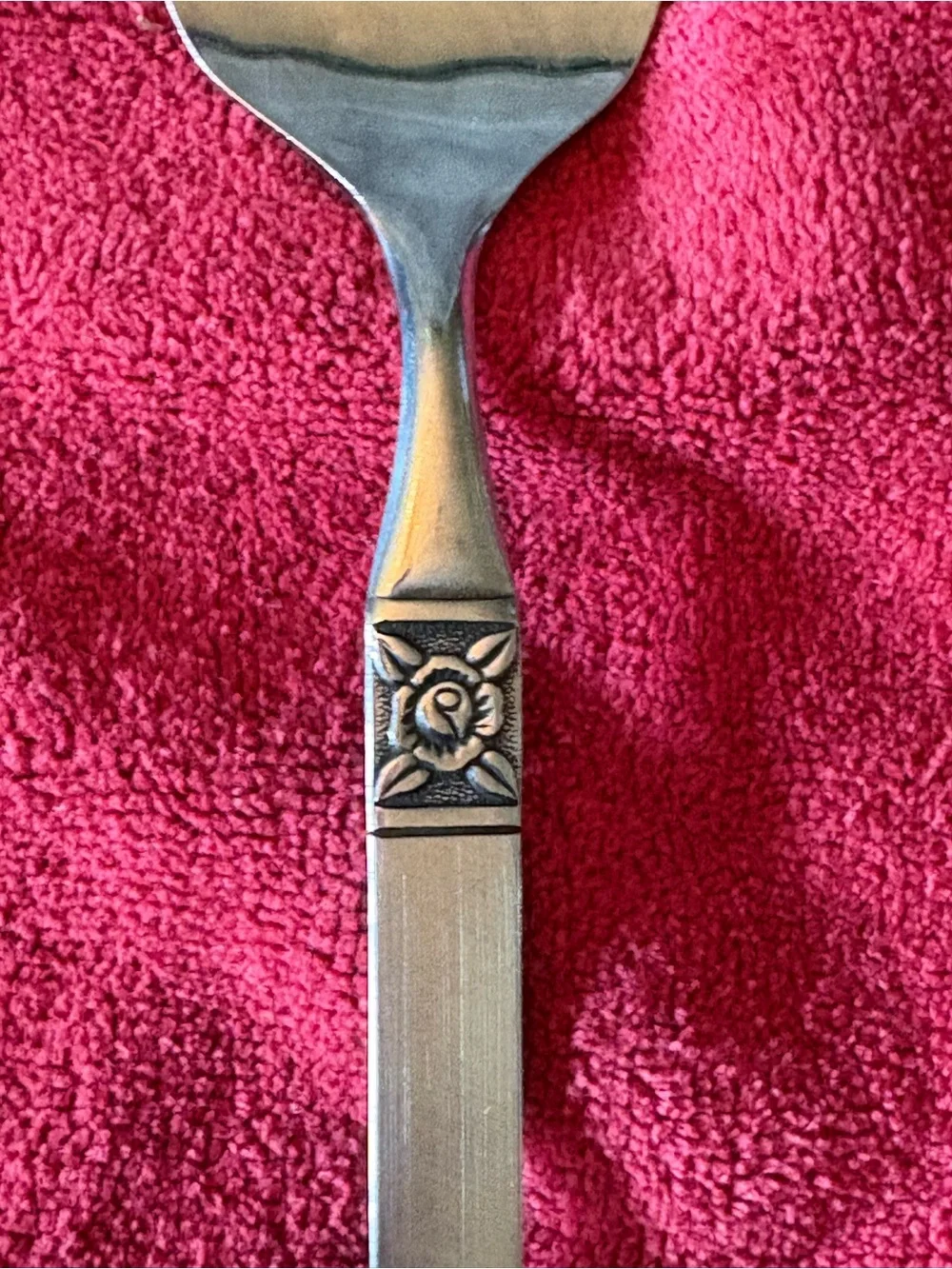 Ginkgo Danesland Rose Stainless Steel Serving Spoon, Fork and Pie Server Vintage
